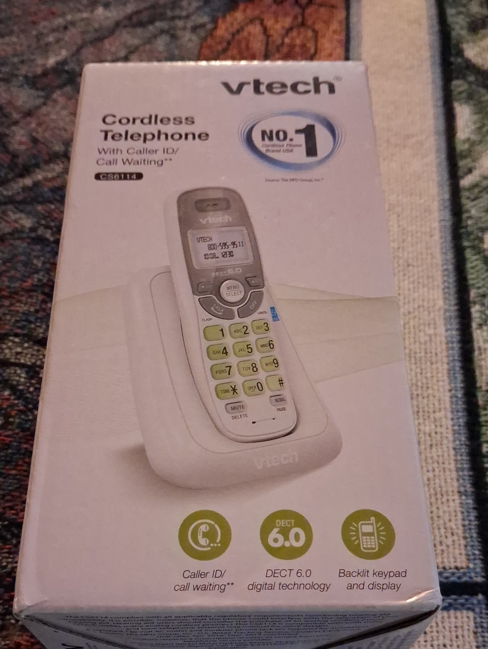 Cordless Telephone with Caller ID - White
